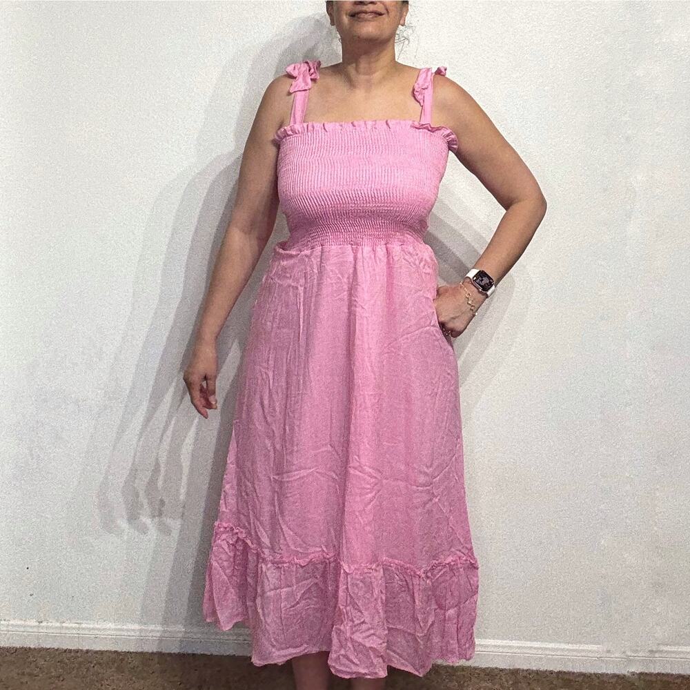 Peixoto French Rose Eddie Midi Dress Sz L NWT